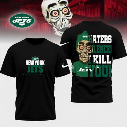 LIMITED EDITION - NEW CUSTOMIZED NFL25 NYJ NEW YORK JETS HATERS SILENCE I KILL YOU SHIRT
