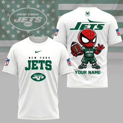 LIMITED EDITION - NEW CUSTOMIZED NFL25 NYJ NEW YORK JETS SPIDER HERO 3D SHIRT