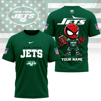 LIMITED EDITION - NEW CUSTOMIZED NFL25 NYJ NEW YORK JETS SPIDER HERO 3D SHIRT