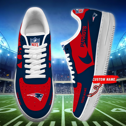LIMITED EDITION - NEW CUSTOMIZED NFL27 NEP NEW ENGLAND PATRIOTS AF1 SNEAKERS