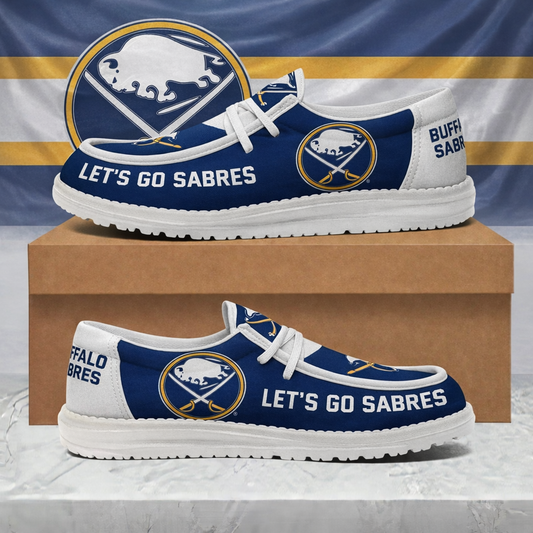 LIMITED EDITION - NEW CUSTOMIZED NHL28 BFS BUFFALO SABRES LOAFER SHOES
