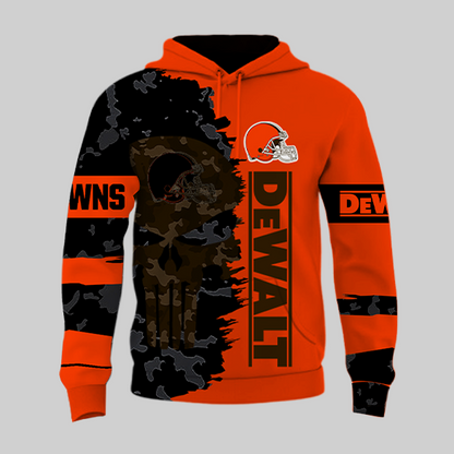 LIMITED EDITION - NEW CUSTOMIZED NFL29 CLB CLEVELAND BROWNS DEWALT UNISEX T-SHIRT, POLO, HOODIE & JACKETS