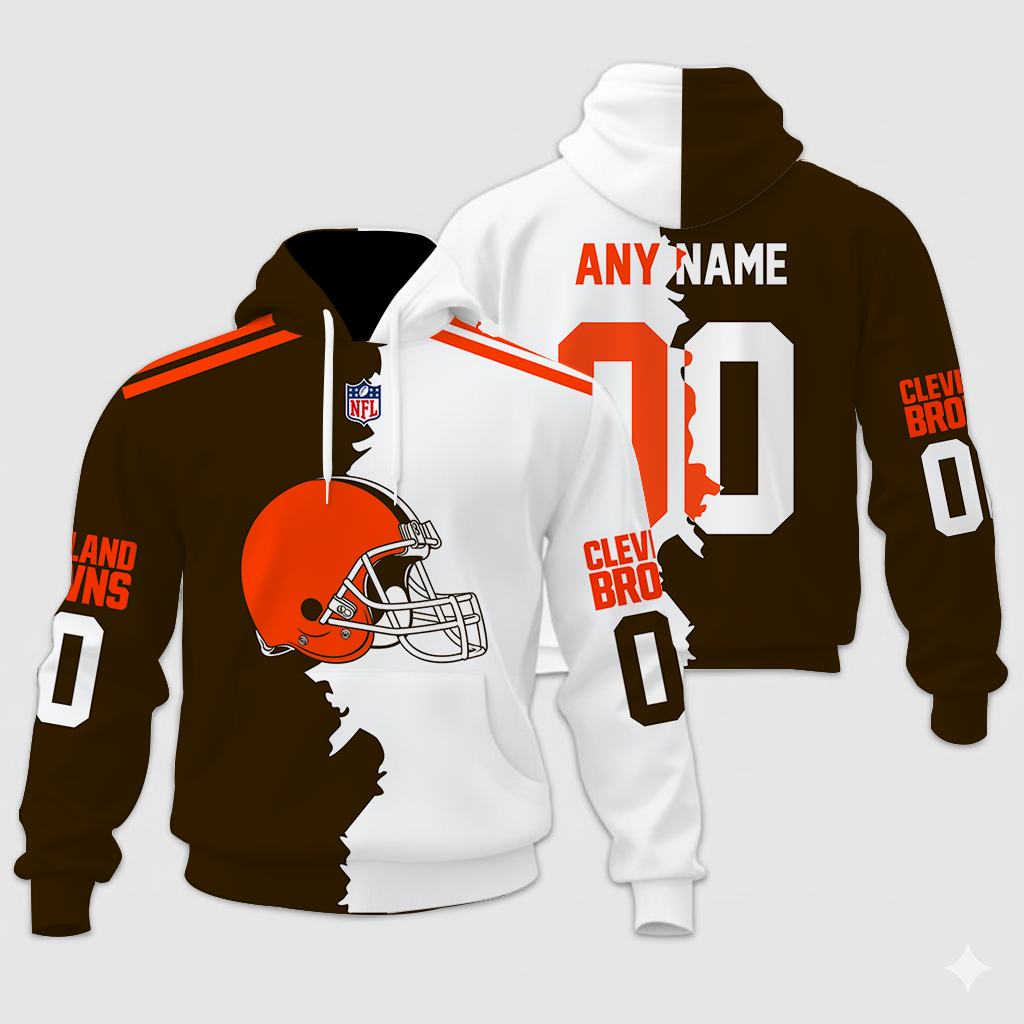 LIMITED EDITION - NEW CUSTOMIZED NFL29 CLB CLEVELAND BROWNS HOME MIX AWAY T-SHIRT, POLO, HOODIE & JACKETS