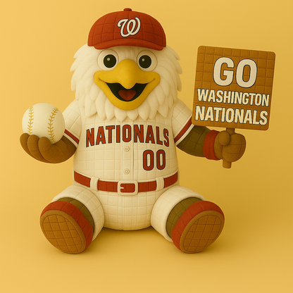 LIMITED EDITION - MLB 30 WTN WASHINGTON NATIONALS HANDMADE CROCHET
