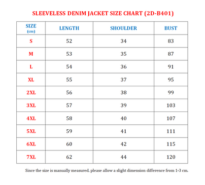 LIMITED EDITION - NEW PREMIUM NFL32 NYG NEW YORK GIANTS SLEEVELESS DENIM JACKET