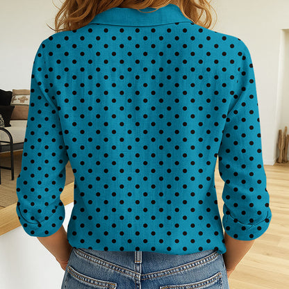 LIMITED EDITION - NEW 13 PALP CUSTOMIZED WOMEN'S LONG-SLEEVED BUTTON SHIRT