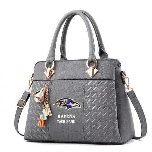 LIMITED EDITION - NEW CUSTOMIZED NFL28 BTR BALTIMORE RAVENS HANDBAG IN MULTIPLE COLORS