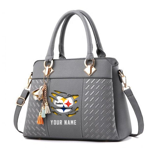 LIMITED EDITION - NEW CUSTOMIZED NFL14 PSB PITTSBURGH STEELERS HANDBAG IN MULTIPLE COLORS