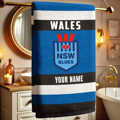 LIMITED EDITION - NEW 19 NSW PERSONALIZED BATH TOWEL GIFT FOR FANS