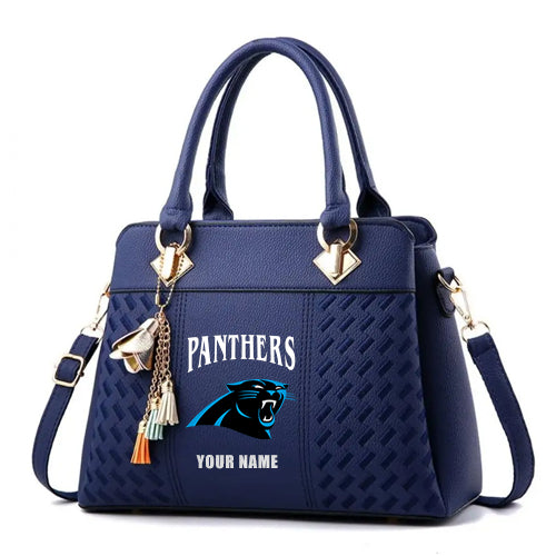 LIMITED EDITION - NEW CUSTOMIZED NFL23 CLP CAROLINA PANTHERS HANDBAG IN MULTIPLE COLORS