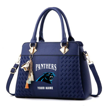 LIMITED EDITION - NEW CUSTOMIZED NFL23 CLP CAROLINA PANTHERS HANDBAG IN MULTIPLE COLORS