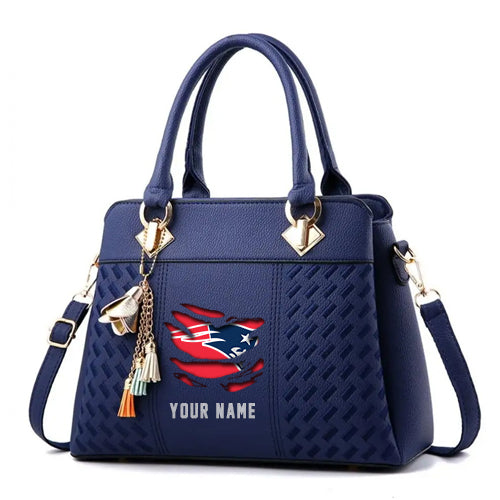 LIMITED EDITION - NEW CUSTOMIZED NFL27 NEP NEW ENGLAND PATRIOTS HANDBAG IN MULTIPLE COLORS