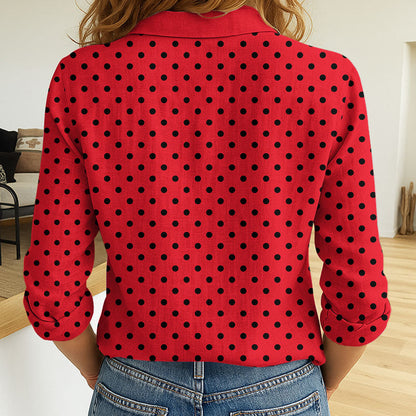 LIMITED EDITION - NEW 14 STKS CUSTOMIZED WOMEN'S LONG-SLEEVED BUTTON SHIRT