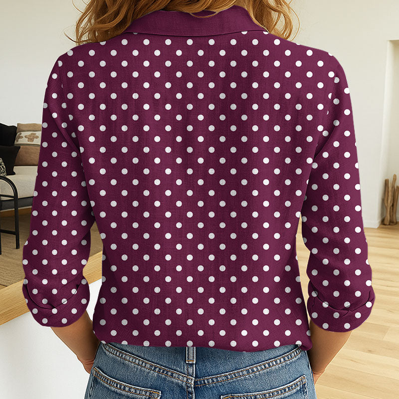 LIMITED EDITION - NEW 05 SEL CUSTOMIZED WOMEN'S LONG-SLEEVED BUTTON SHIRT
