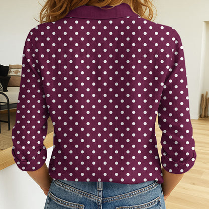 LIMITED EDITION - NEW 05 SEL CUSTOMIZED WOMEN'S LONG-SLEEVED BUTTON SHIRT