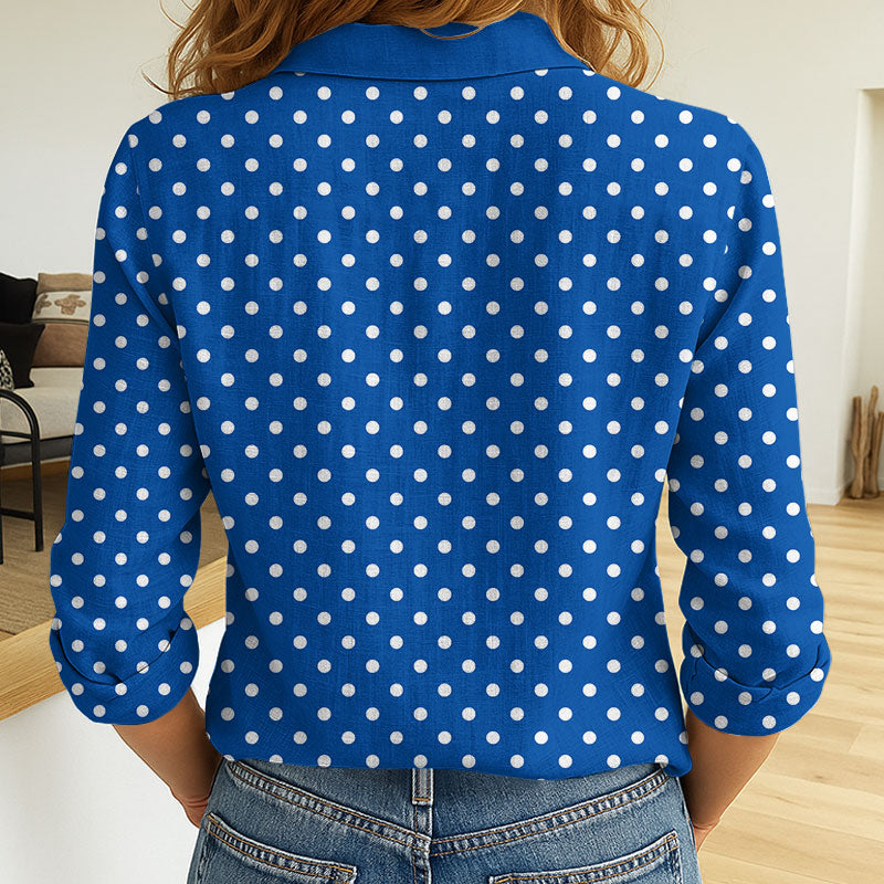 LIMITED EDITION - NEW 12 NCK CUSTOMIZED WOMEN'S LONG-SLEEVED BUTTON SHIRT