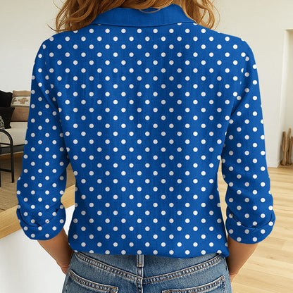 LIMITED EDITION - NEW 12 NCK CUSTOMIZED WOMEN'S LONG-SLEEVED BUTTON SHIRT