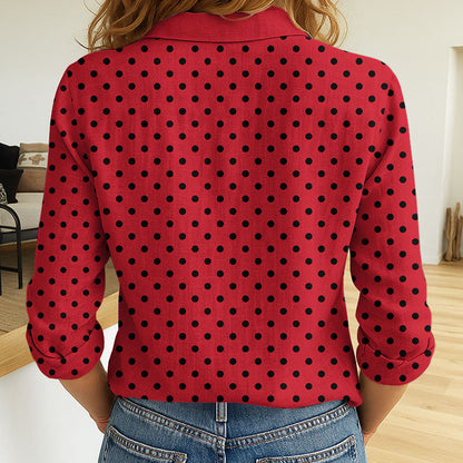 LIMITED EDITION - NEW 04 ESDB CUSTOMIZED WOMEN'S LONG-SLEEVED BUTTON SHIRT