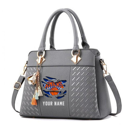 LIMITED EDITION - NEW CUSTOMIZED NBA04 NY NEW YORK KNICKS WOMEN'S HANDBAGS MULTICOLOR