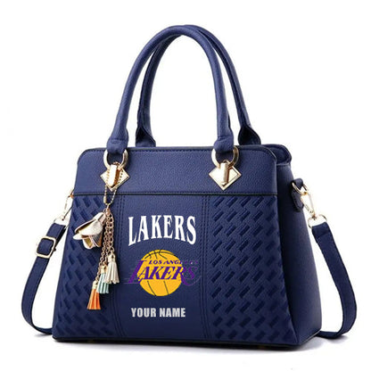 LIMITED EDITION - NEW CUSTOMIZED NBA09 LL LOS ANGELES LAKERS WOMEN'S HANDBAGS MULTICOLOR