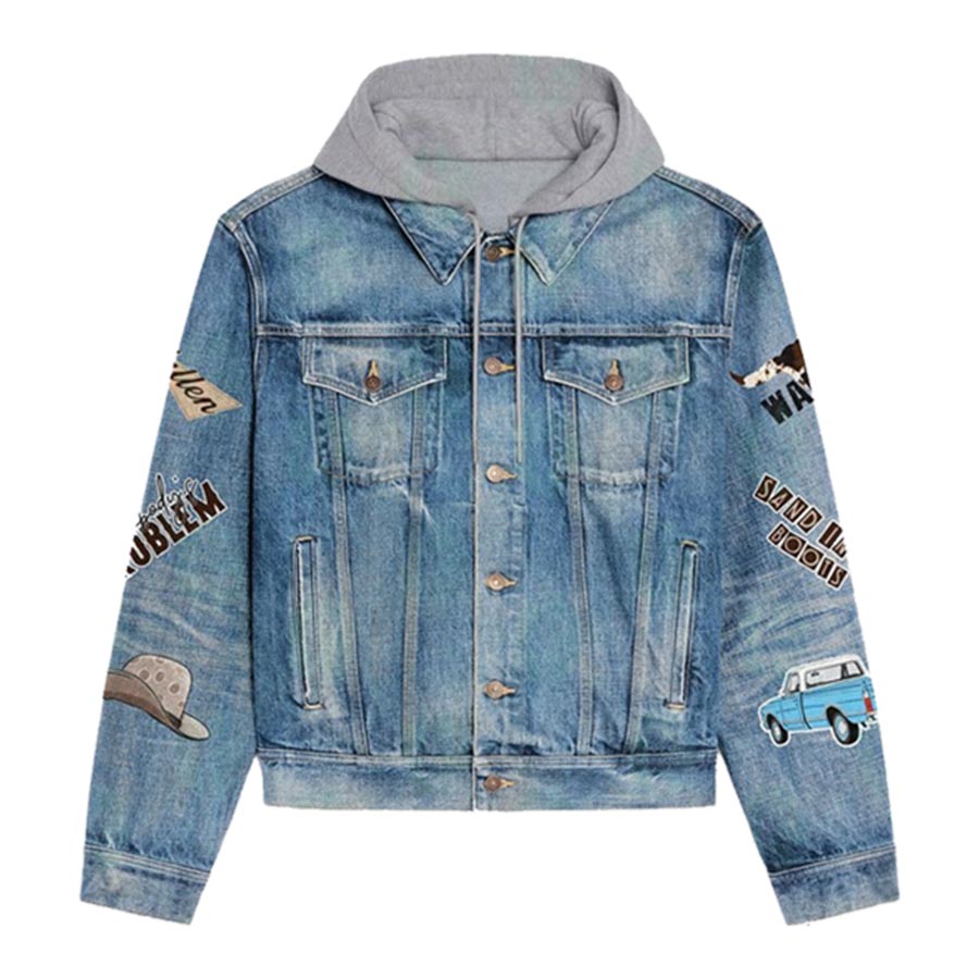 Morgan Wallen Unisex Hooded Denim Jacket