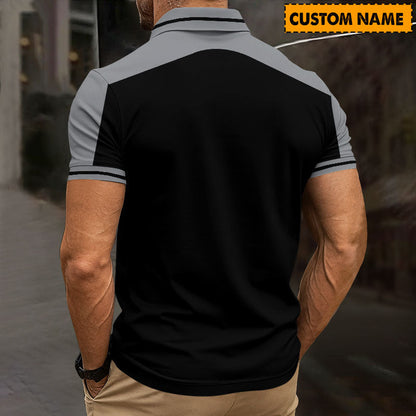 LIMITED EDITION - NEW 02 PPT PERSONALIZED ZIP POLO SHIRT GIFT FOR FANS
