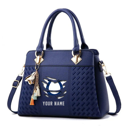 LIMITED EDITION - NEW CUSTOMIZED NFL17 IDC INDIANAPOLIS COLTS HANDBAG IN MULTIPLE COLORS