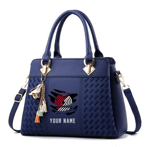 LIMITED EDITION - NEW CUSTOMIZED NBA22 PT PORTLAND TRAIL BLAZERS WOMEN'S HANDBAGS MULTICOLOR