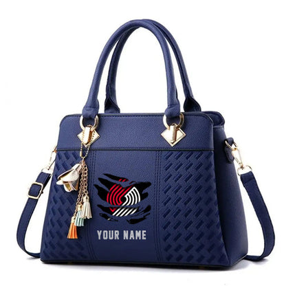 LIMITED EDITION - NEW CUSTOMIZED NBA22 PT PORTLAND TRAIL BLAZERS WOMEN'S HANDBAGS MULTICOLOR
