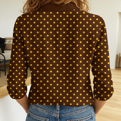 LIMITED EDITION - NEW 10 HTH CUSTOMIZED WOMEN'S LONG-SLEEVED BUTTON SHIRT