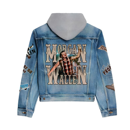 Morgan Wallen Unisex Hooded Denim Jacket