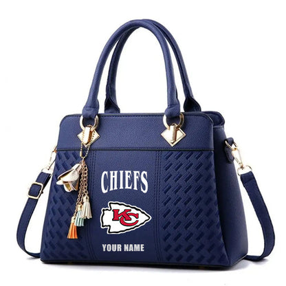 LIMITED EDITION - NEW CUSTOMIZED NFL01 KCC KANSAS CITY CHIEFS HANDBAG IN MULTIPLE COLORS