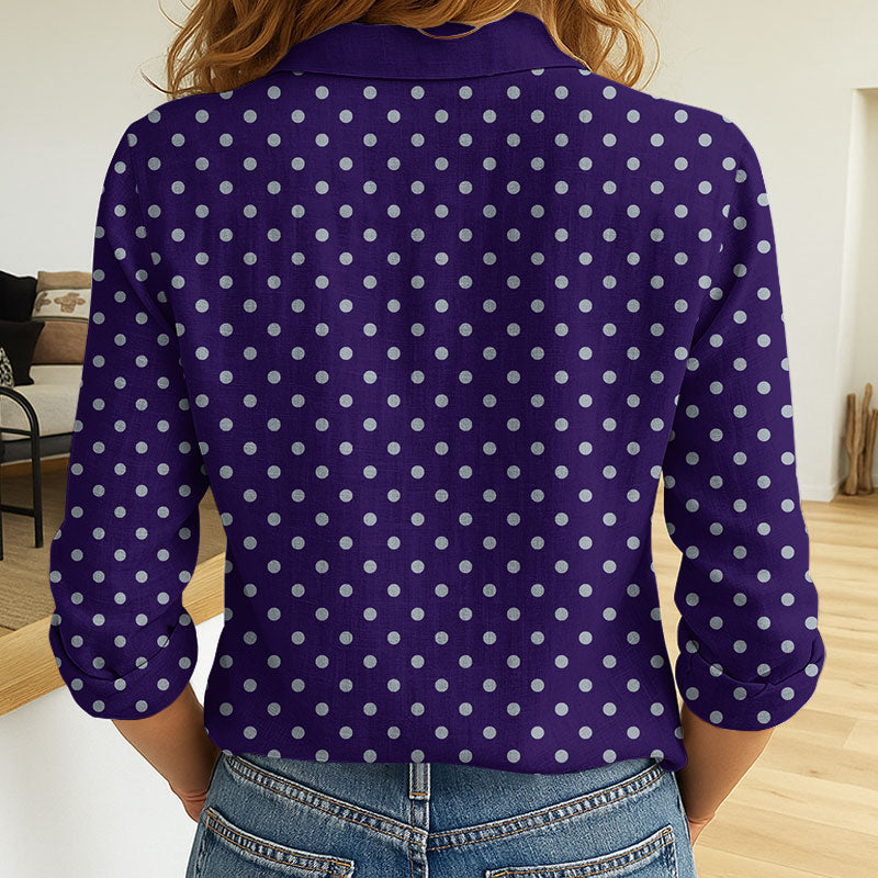 LIMITED EDITION - NEW 09 FMDK CUSTOMIZED WOMEN'S LONG-SLEEVED BUTTON SHIRT