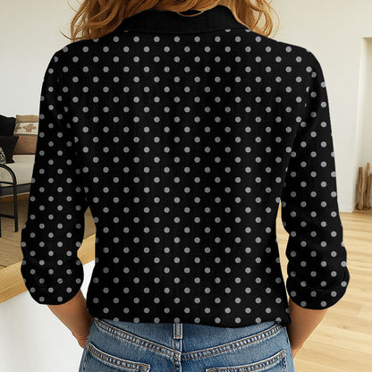 LIMITED EDITION - NEW 02 PPT CUSTOMIZED WOMEN'S LONG-SLEEVED BUTTON SHIRT