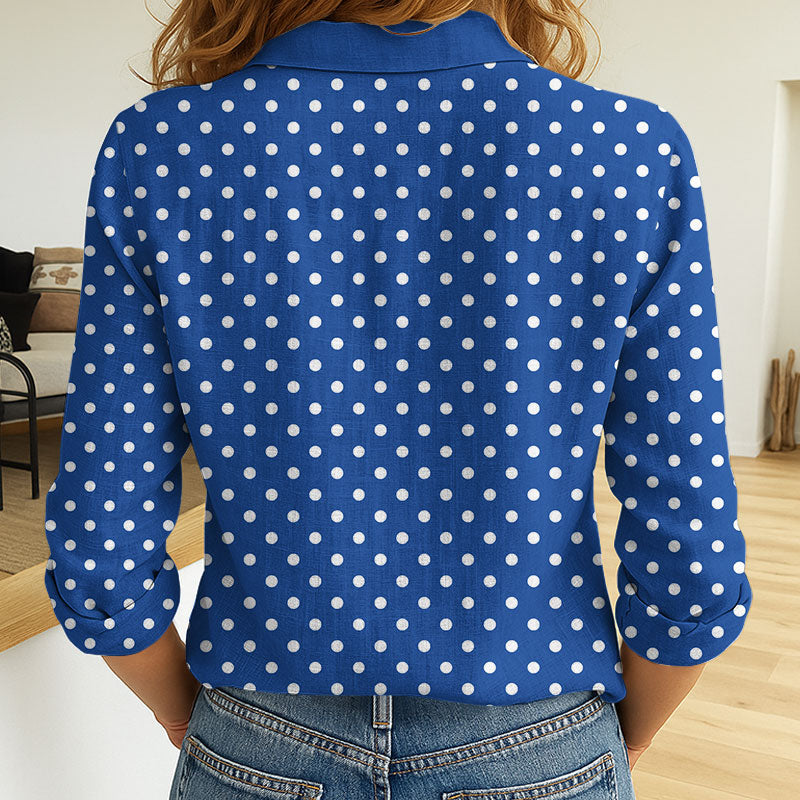 LIMITED EDITION - NEW 17 WTBD CUSTOMIZED WOMEN'S LONG-SLEEVED BUTTON SHIRT