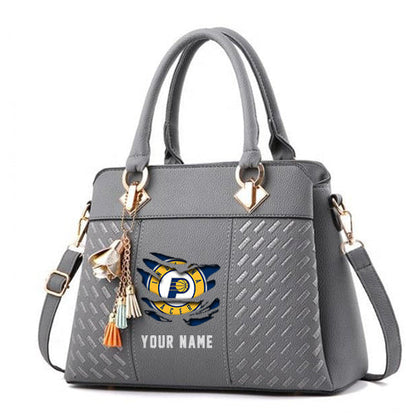 LIMITED EDITION - NEW CUSTOMIZED NBA06 IP INDIANA PACERS WOMEN'S HANDBAGS MULTICOLOR