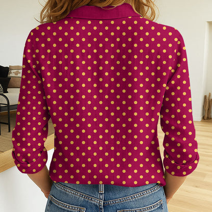 LIMITED EDITION - NEW 02 BBL CUSTOMIZED WOMEN'S LONG-SLEEVED BUTTON SHIRT