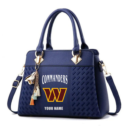 LIMITED EDITION - NEW CUSTOMIZED NFL12 WTC WASHINGTON COMMANDERS HANDBAG IN MULTIPLE COLORS