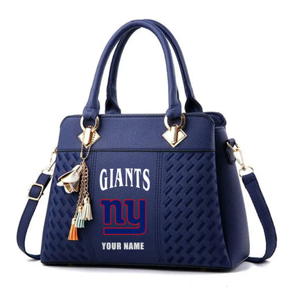 LIMITED EDITION - NEW CUSTOMIZED NFL32 NYG NEW YORK GIANTS HANDBAG IN MULTIPLE COLORS