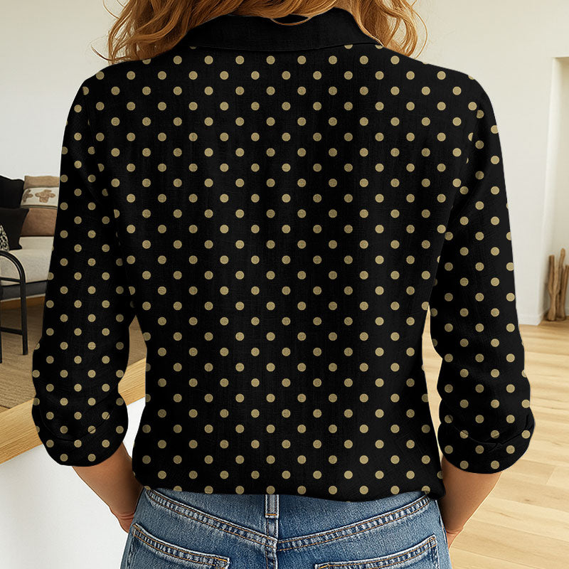 LIMITED EDITION - NEW 03 CLWM CUSTOMIZED WOMEN'S LONG-SLEEVED BUTTON SHIRT