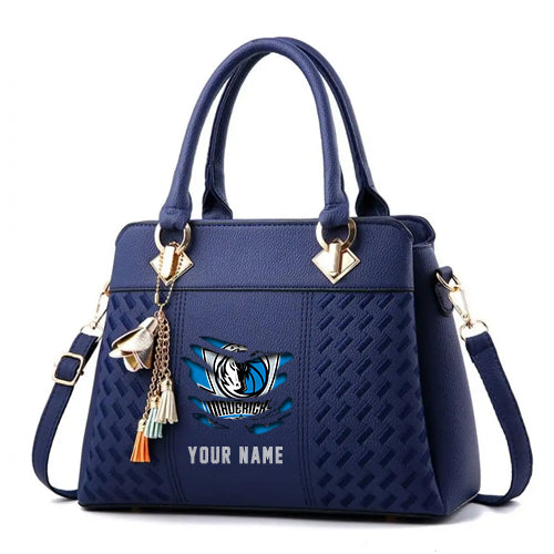 LIMITED EDITION - NEW CUSTOMIZED NBA18 DM DALLAS MAVERICKS WOMEN'S HANDBAGS MULTICOLOR