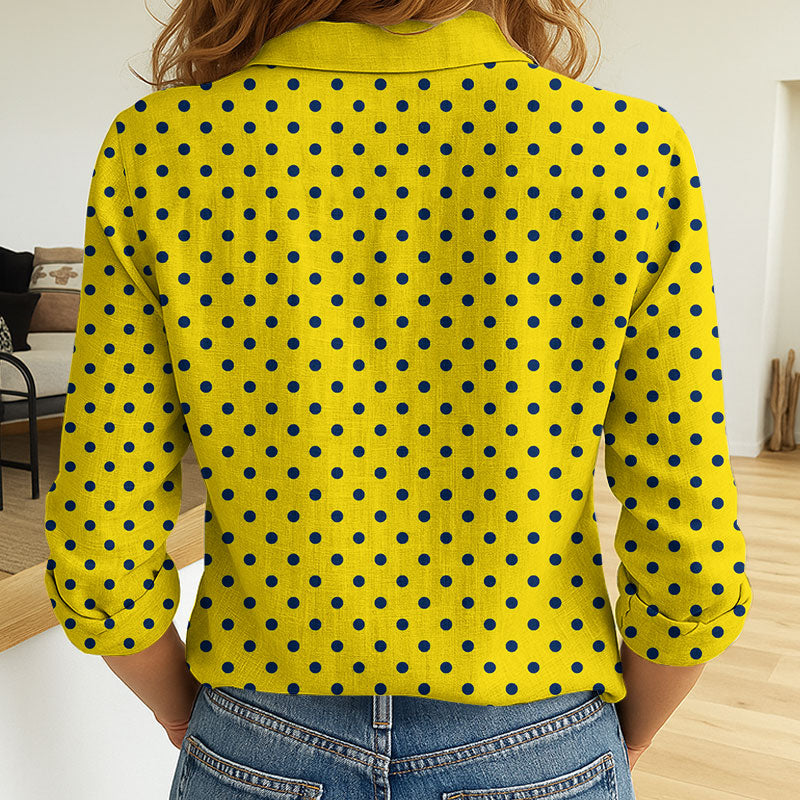 LIMITED EDITION - NEW 13 NQLC CUSTOMIZED WOMEN'S LONG-SLEEVED BUTTON SHIRT