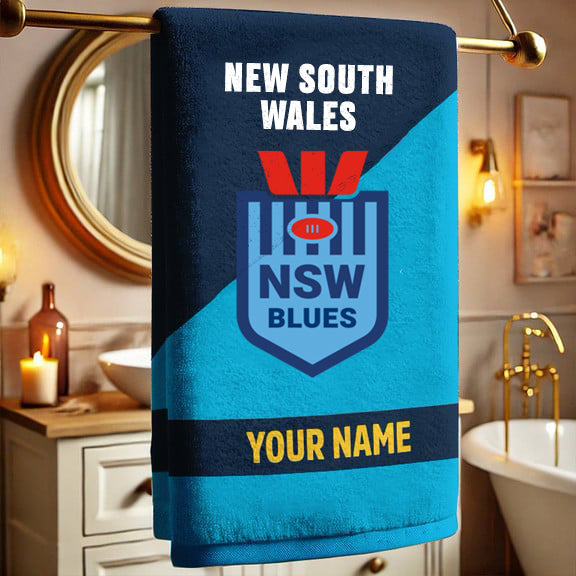 LIMITED EDITION - NEW 19 NSW PERSONALIZED BATH TOWEL GIFT FOR FANS