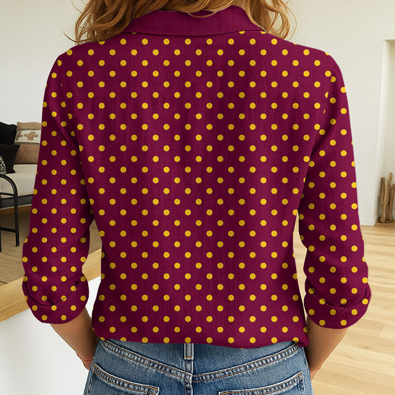 LIMITED EDITION - NEW 01 BBC CUSTOMIZED WOMEN'S LONG-SLEEVED BUTTON SHIRT