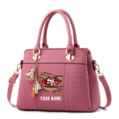 LIMITED EDITION - NEW CUSTOMIZED NFL11 SF49 SAN FRANCISCO 49ERS HANDBAG IN MULTIPLE COLORS