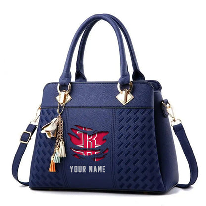 LIMITED EDITION - NEW CUSTOMIZED NBA07 HR HOUSTON ROCKETS WOMEN'S HANDBAGS MULTICOLOR