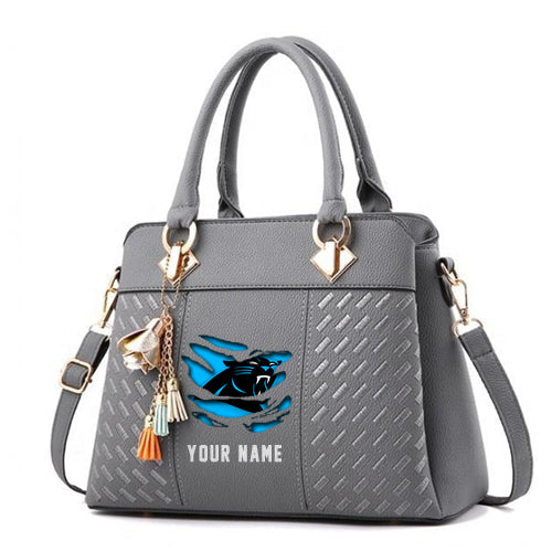 LIMITED EDITION - NEW CUSTOMIZED NFL23 CLP CAROLINA PANTHERS HANDBAG IN MULTIPLE COLORS