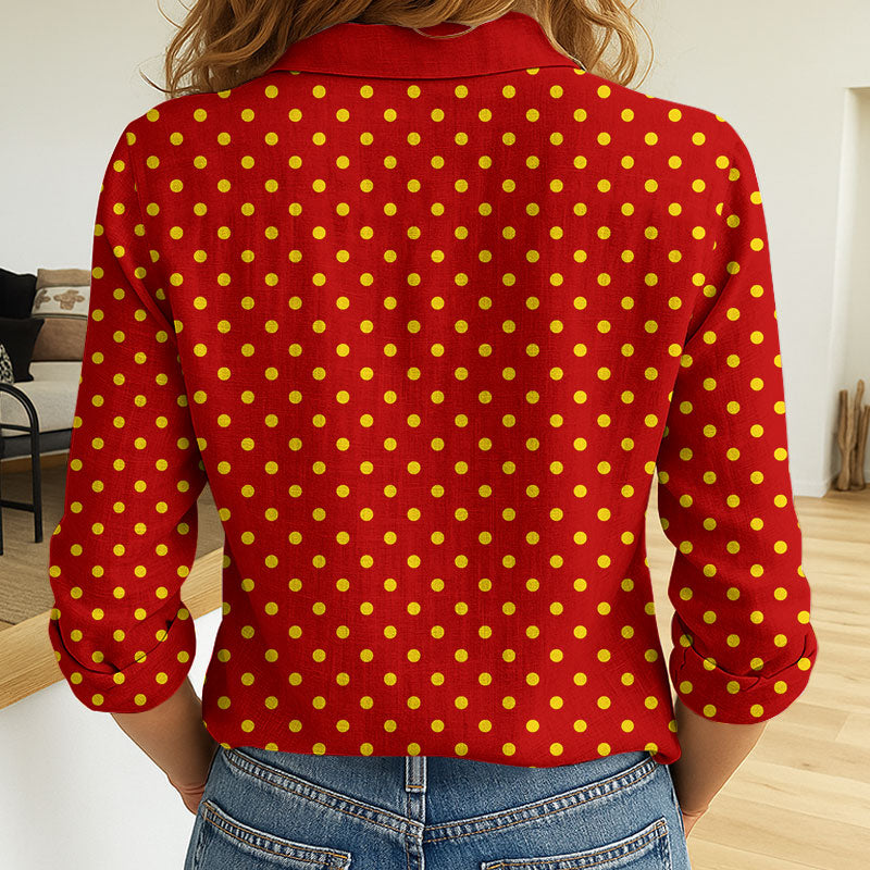 LIMITED EDITION - NEW 18 GCS CUSTOMIZED WOMEN'S LONG-SLEEVED BUTTON SHIRT