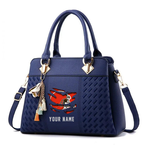 LIMITED EDITION - NEW CUSTOMIZED NFL29 CLB CLEVELAND BROWNS HANDBAG IN MULTIPLE COLORS