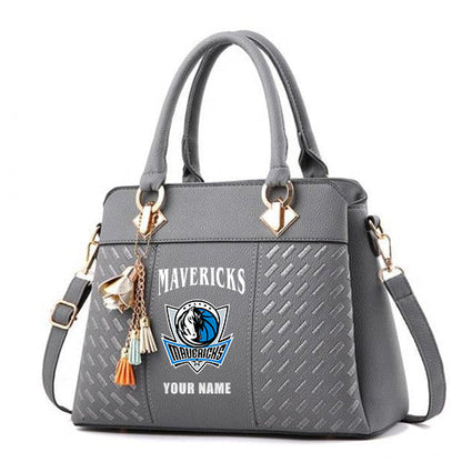 LIMITED EDITION - NEW CUSTOMIZED NBA18 DM DALLAS MAVERICKS WOMEN'S HANDBAGS MULTICOLOR